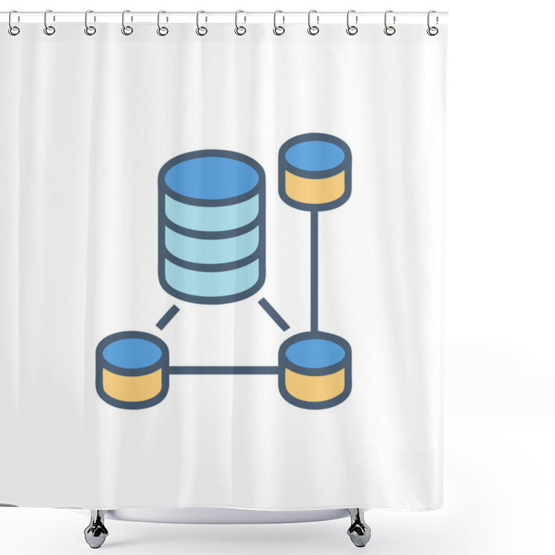 Personality  NoSQL Database Technology Icon Shower Curtains