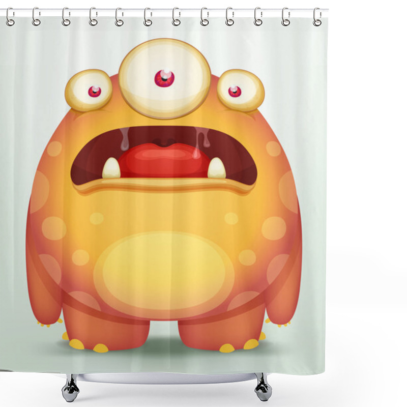 Personality  Cartoon Monster Shower Curtains