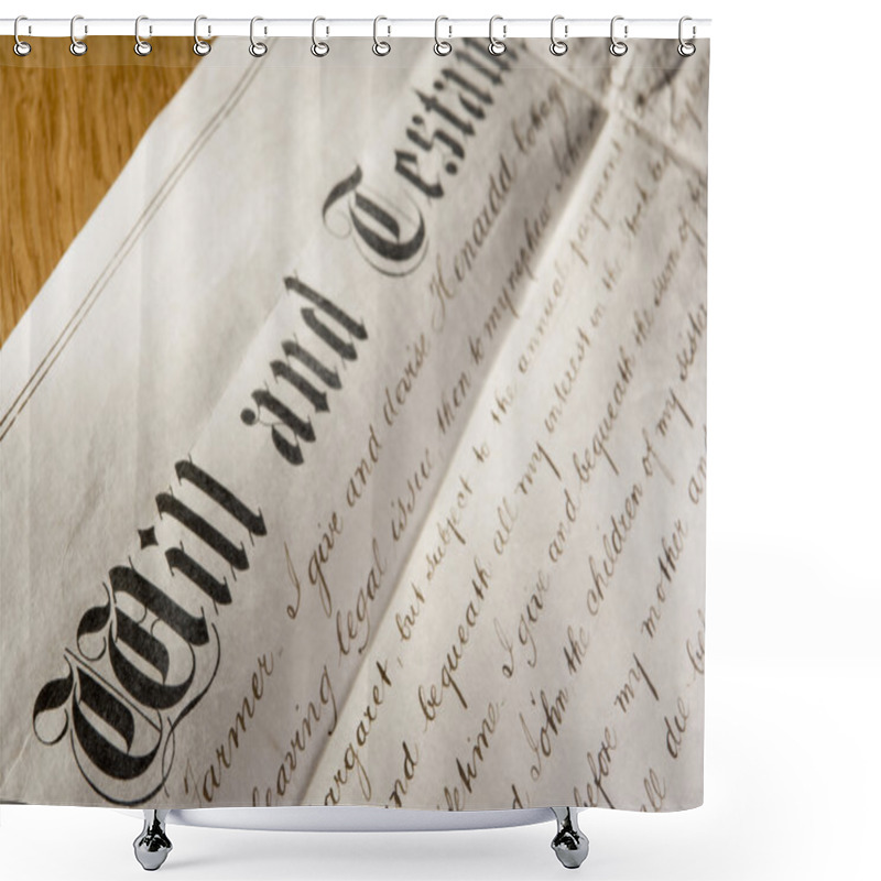 Personality  Old-Fashioned Will And Testament Shower Curtains