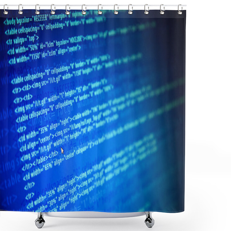 Personality  Screens With Program Web Code And Mouse Shower Curtains