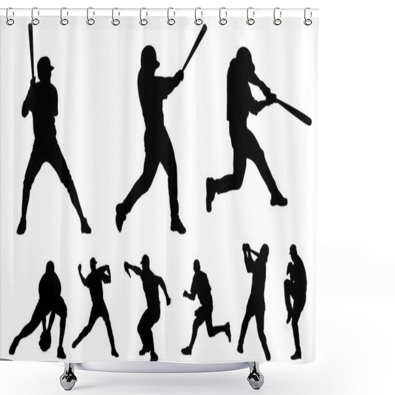 Personality  Baseball Shower Curtains