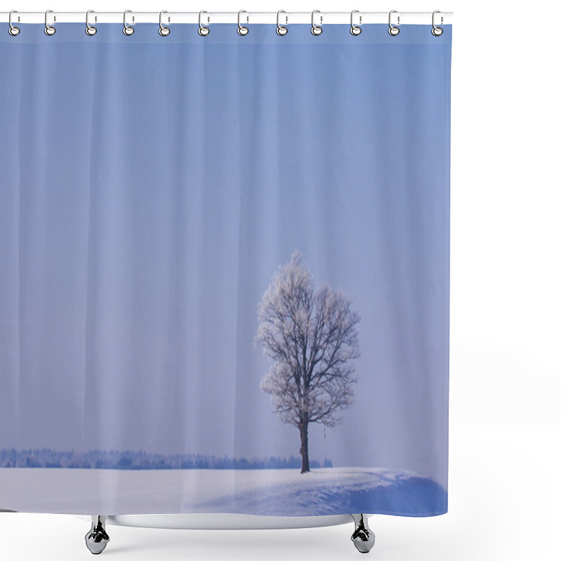 Personality  Lonely Oak In Winter Shower Curtains