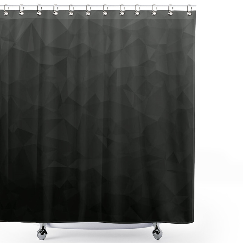 Personality  Black Polygonal Mosaic Background, Creative Design Templates Shower Curtains