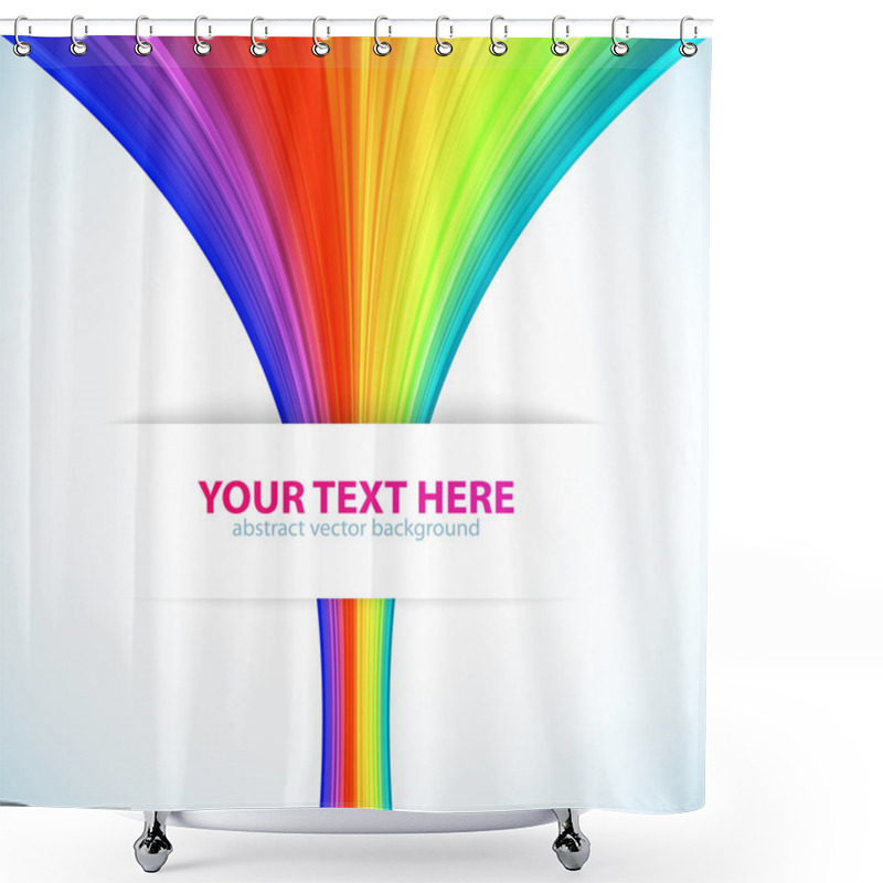 Personality  Rainbow Lines Background Shower Curtains