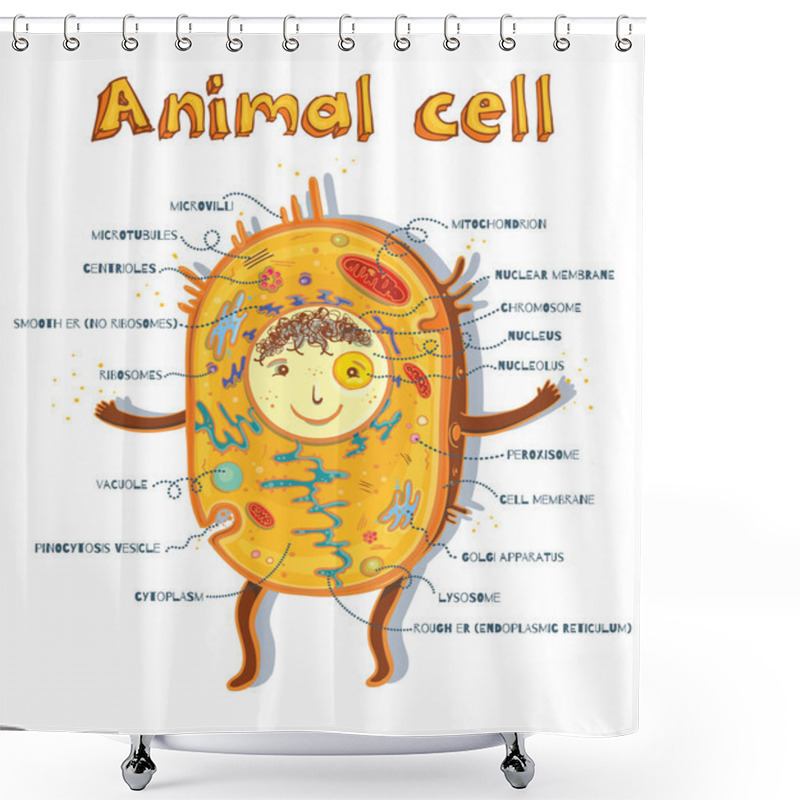 Personality  Animal Cell Anatomy Shower Curtains