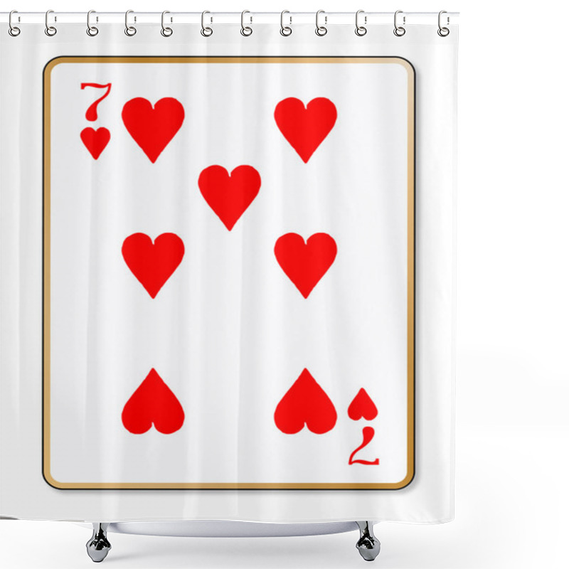 Personality  Seven Hearts Shower Curtains