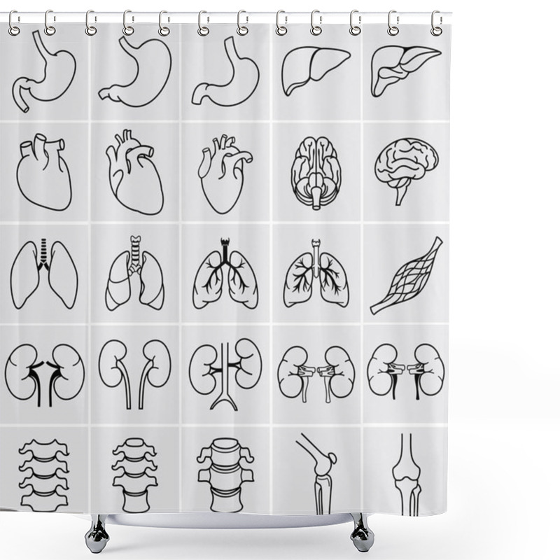 Personality  Internal Human Organs Shower Curtains