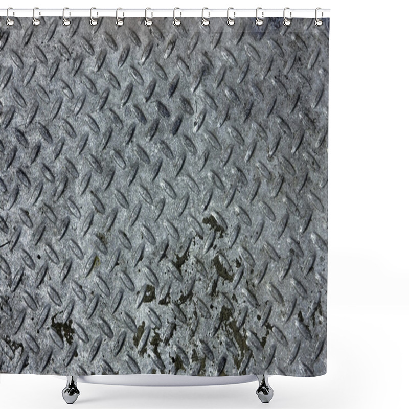 Personality  Diamond Plate Steel Texture Shower Curtains