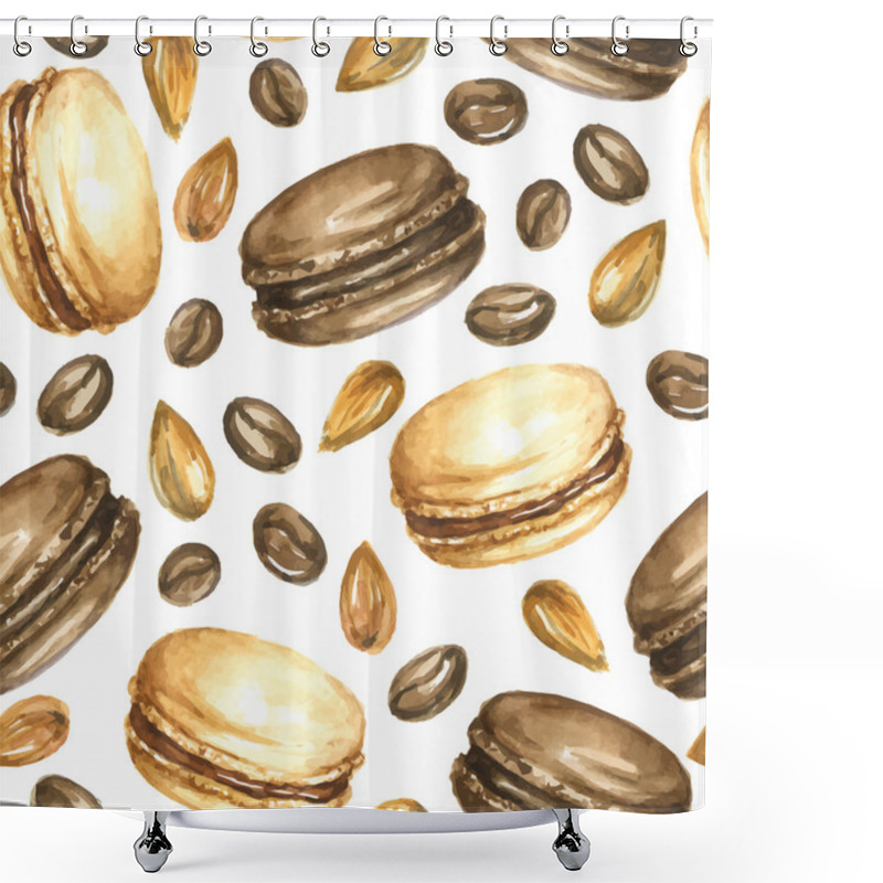 Personality  Chocolate Macaroons And Almonds Shower Curtains