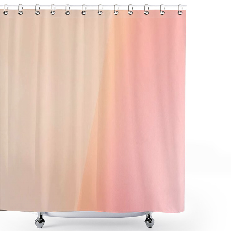 Personality  Soft Pink And Peach Gradient Minimalist Background Shower Curtains