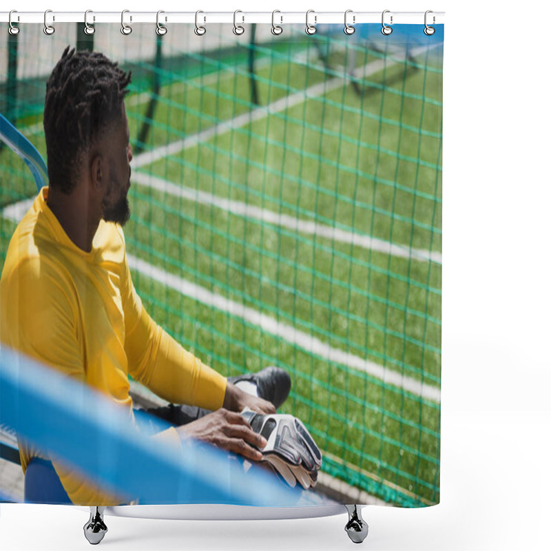 Personality  African American Goalkeeper Shower Curtains