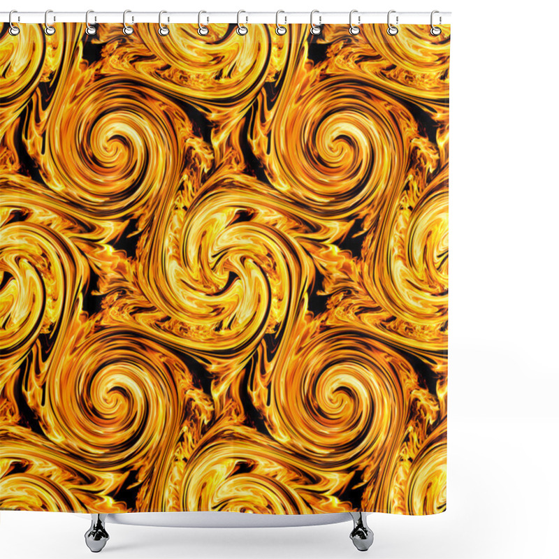 Personality  Fire Twirls Abstract. Seamless Pattern Shower Curtains