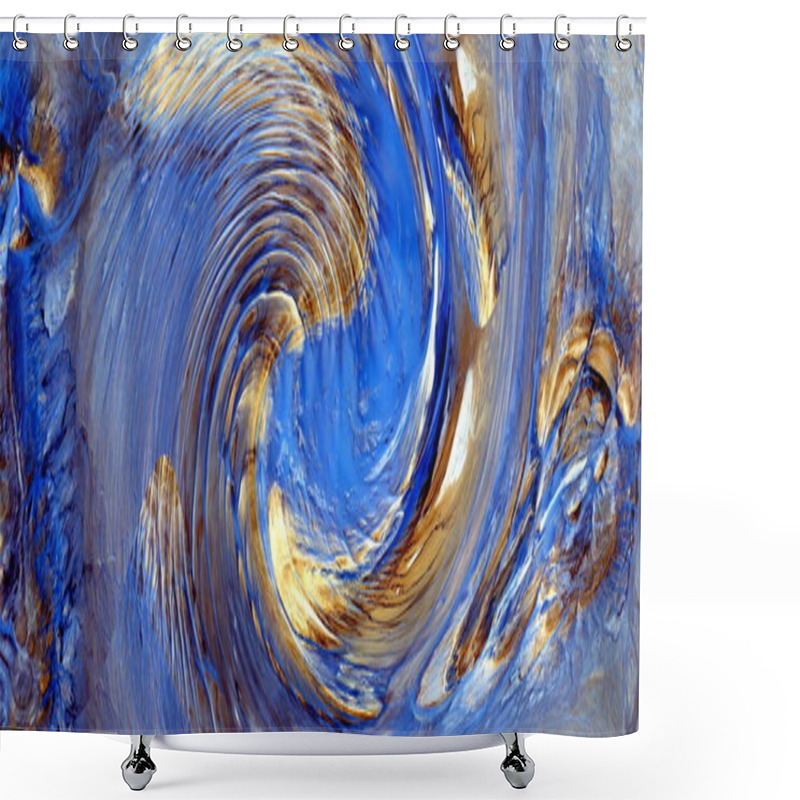 Personality  Abstract Photography With Wave Effect, Art  Digital, Abstract, Yin Yang Symbol, Shower Curtains