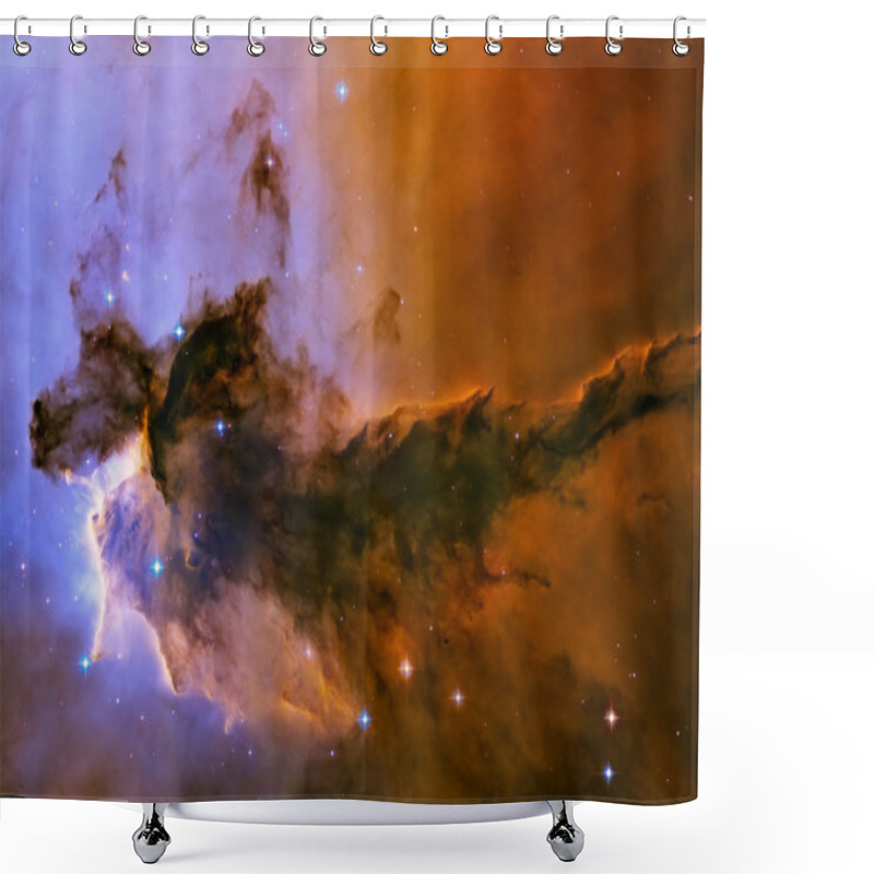 Personality  Eagle Nebula. Gas And Dust Rises From The Stellar Nursery. Shower Curtains