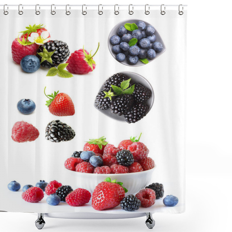 Personality  Fruit, Food, Berry, Berries, Raspberry, Blackberry, Strawberry, Blueberry, Red, Healthy, Fresh, Sweet, Obst, Lebensmittel, Beeren, Beeren, Himbeere, Brombeere, Erdbeere, Blaubeere, Rot, Gesund, Frisch Shower Curtains