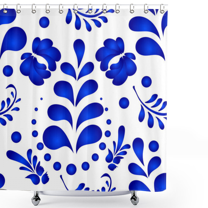 Personality  National Pattern Floral Seamless Background. Traditional Ethic Texture. Shower Curtains