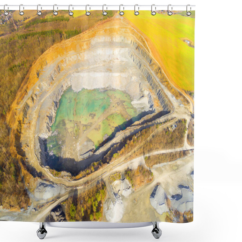 Personality  Aerial View Of A Open Cast Mine Shower Curtains