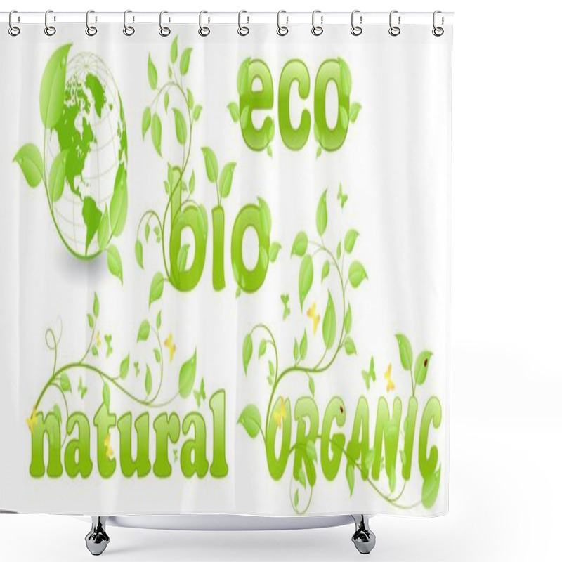 Personality  Set Of Ecology Concepts Shower Curtains