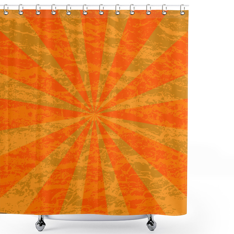 Personality  Grunge Sunburst Background Shower Curtains