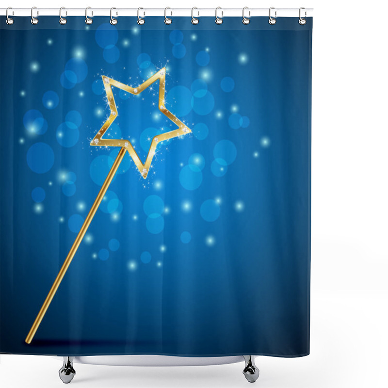 Personality  Magic Wand On Blurry Background Shower Curtains