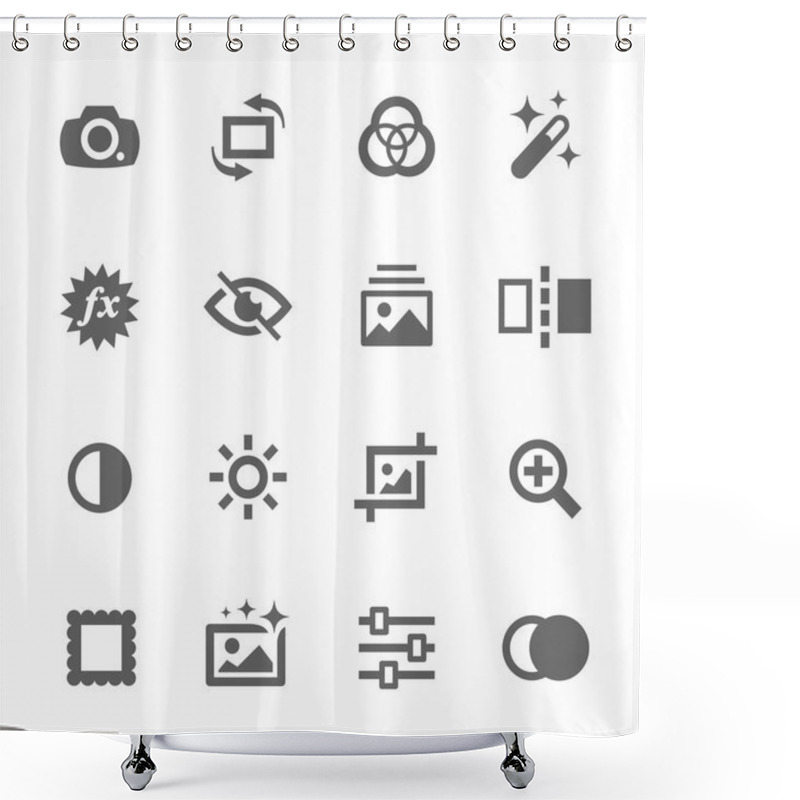 Personality  Image Editing Icons Shower Curtains