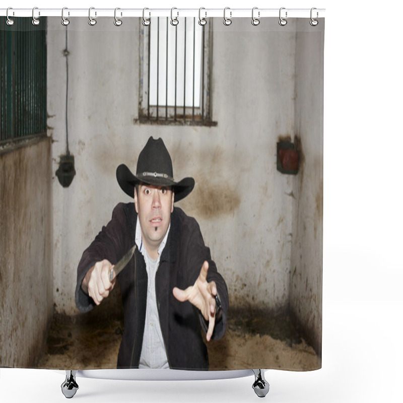 Personality  Man In A Cell Shower Curtains