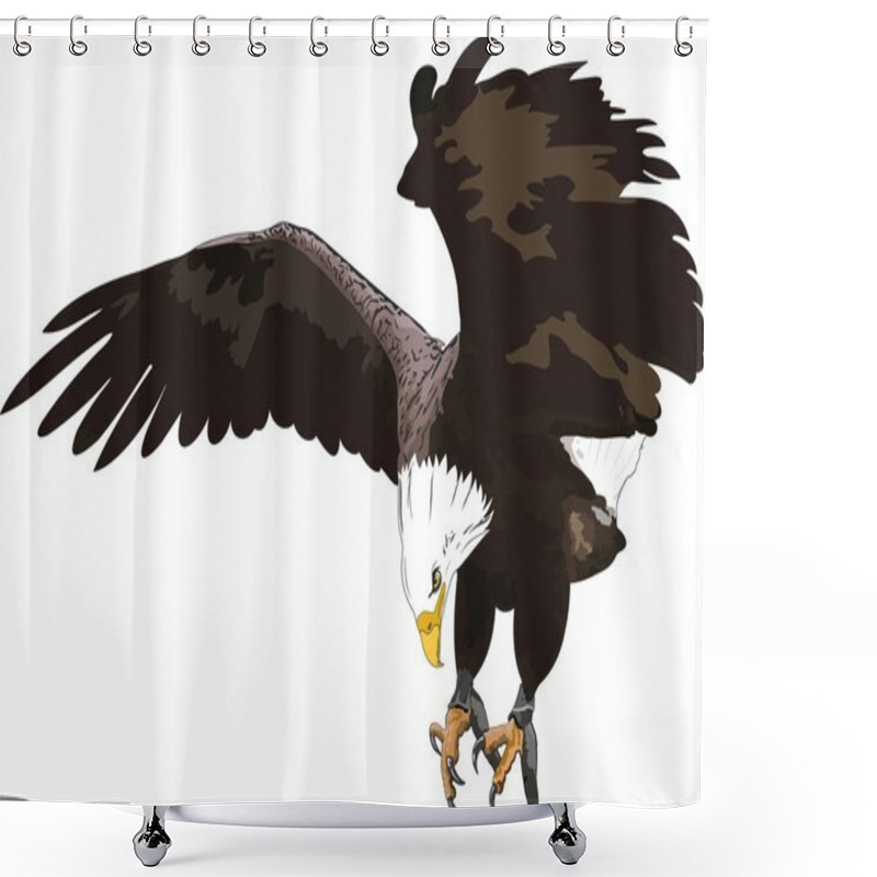 Personality  Golden Eagle Shower Curtains