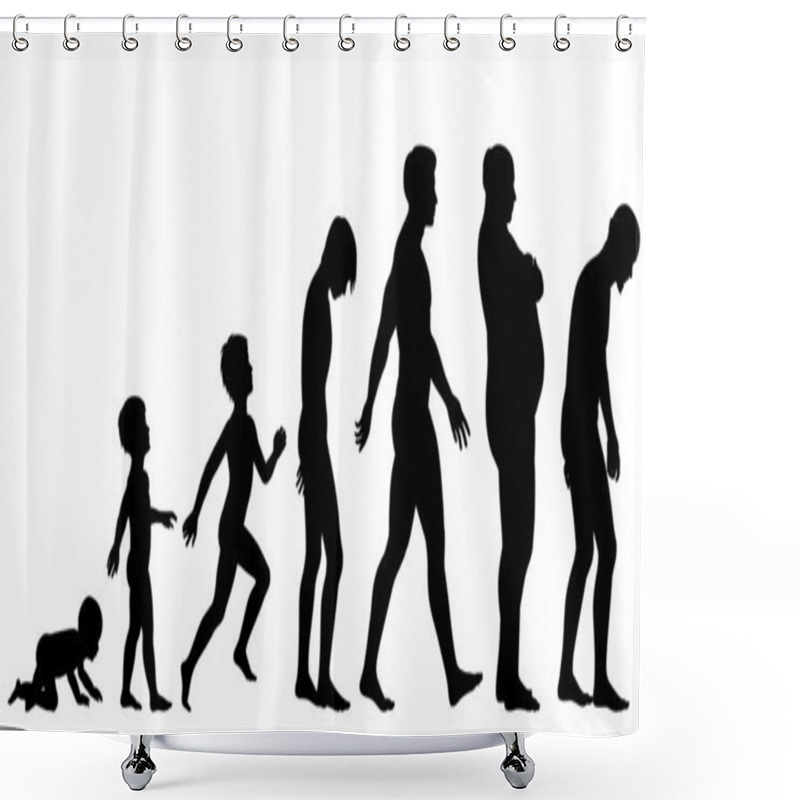 Personality  Ages Of Man Shower Curtains