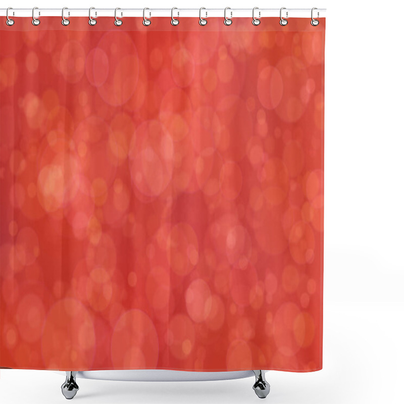 Personality  Red Abstract Background, Circle Shaped Spots With Bokeh. Shower Curtains