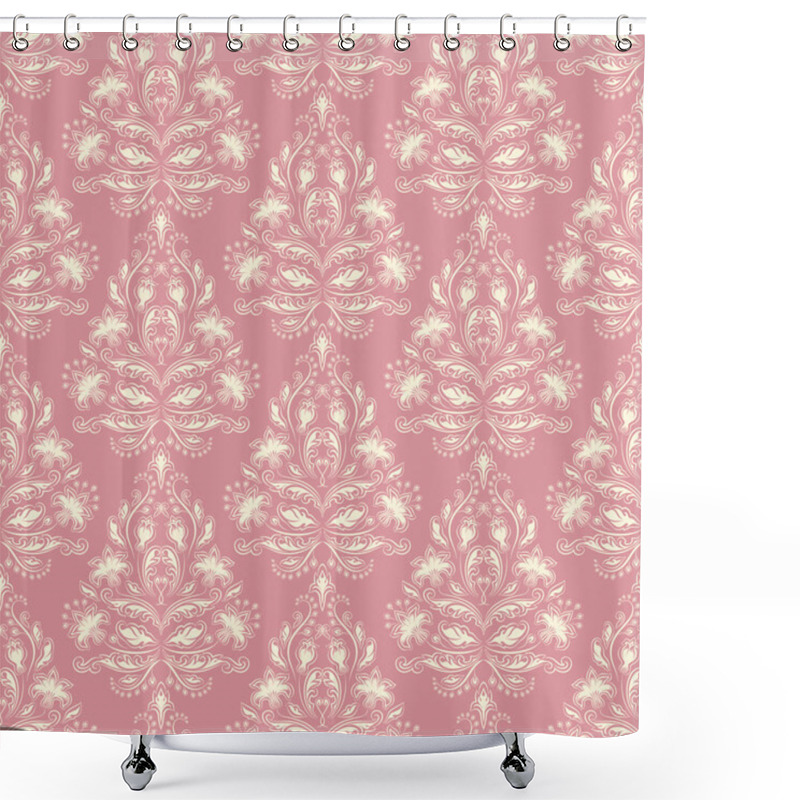 Personality  Damask Seamless Floral Pattern Shower Curtains