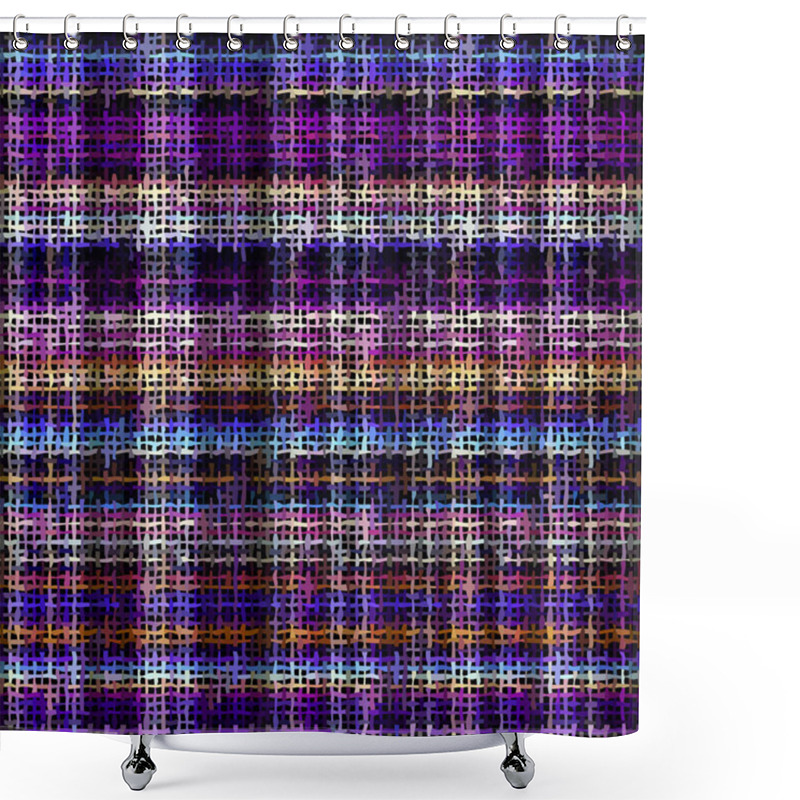 Personality  Imitation Of A Texture Of Rough Canvas. Seamless Pattern. Shower Curtains