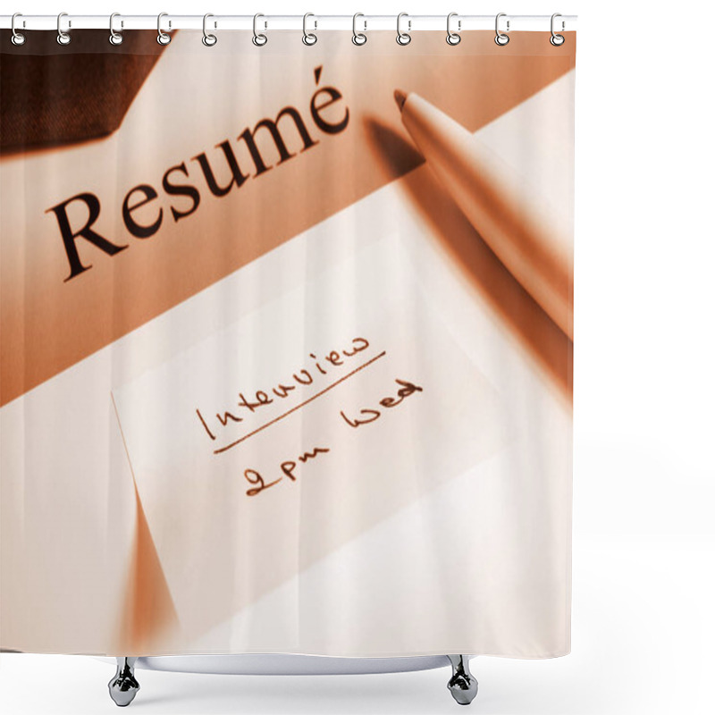 Personality  Resume And Job Interview Concept Shower Curtains