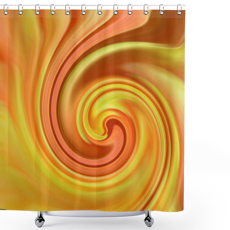 Personality  Abstract Orange-yellow Vortex Shower Curtains