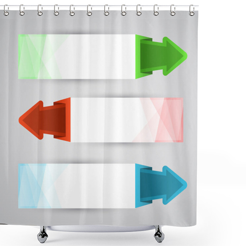 Personality  Arrow Banners, Vector Design Shower Curtains