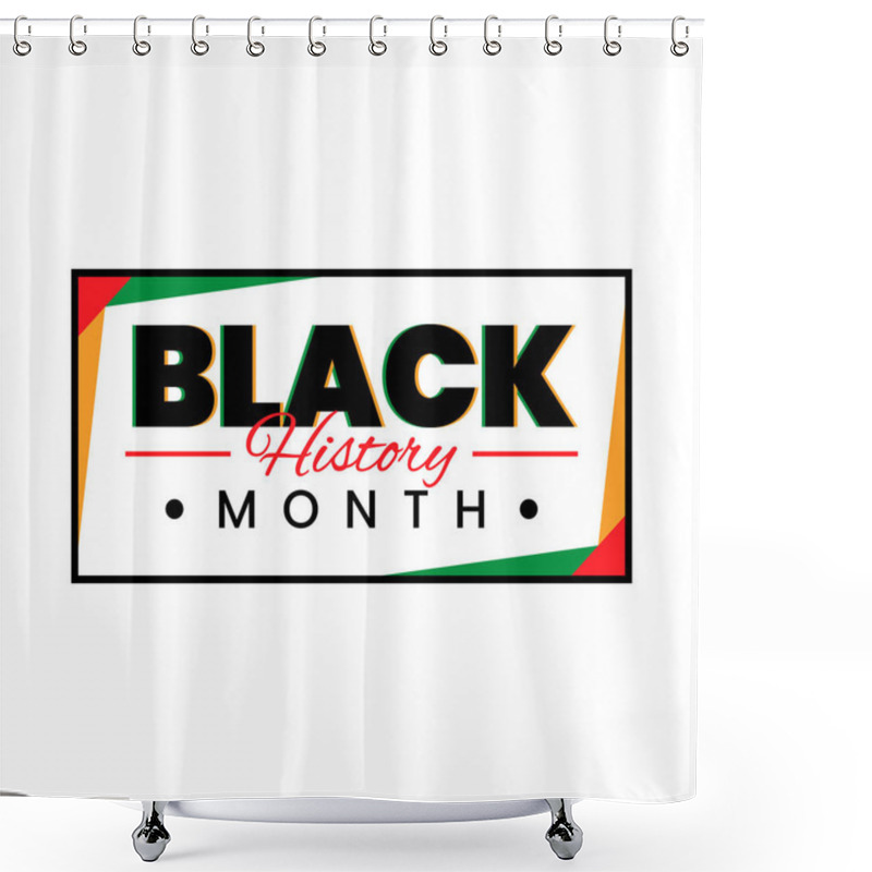 Personality  Black History Month Banner Design Shower Curtains