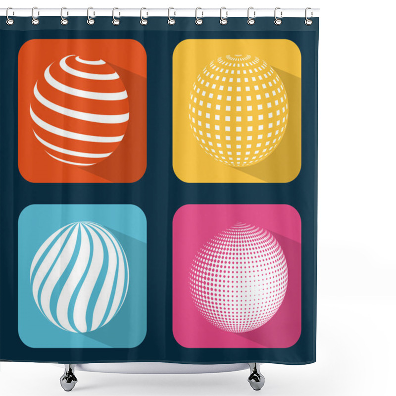 Personality  Earth Design Shower Curtains