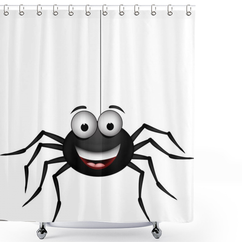 Personality  Black Spider Shower Curtains