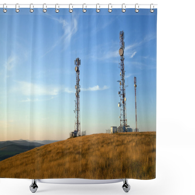 Personality  Communication Tower Shower Curtains