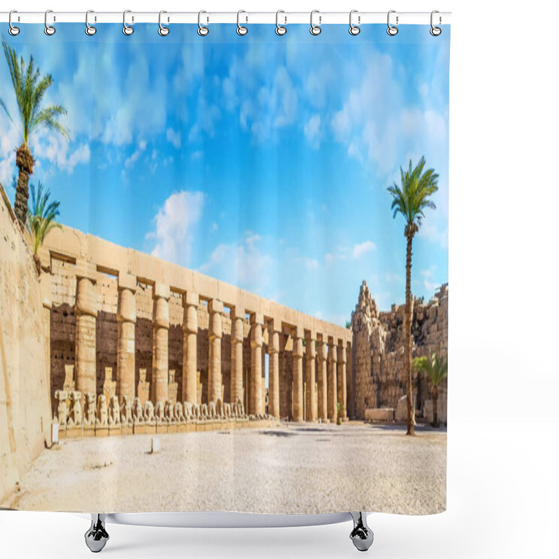 Personality  Landscape With Karnak Temple In Luxor, Egypt Shower Curtains