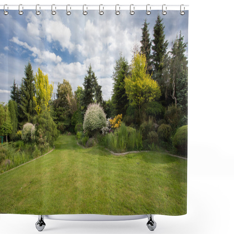 Personality  Beautiful Spring Garden Design Shower Curtains