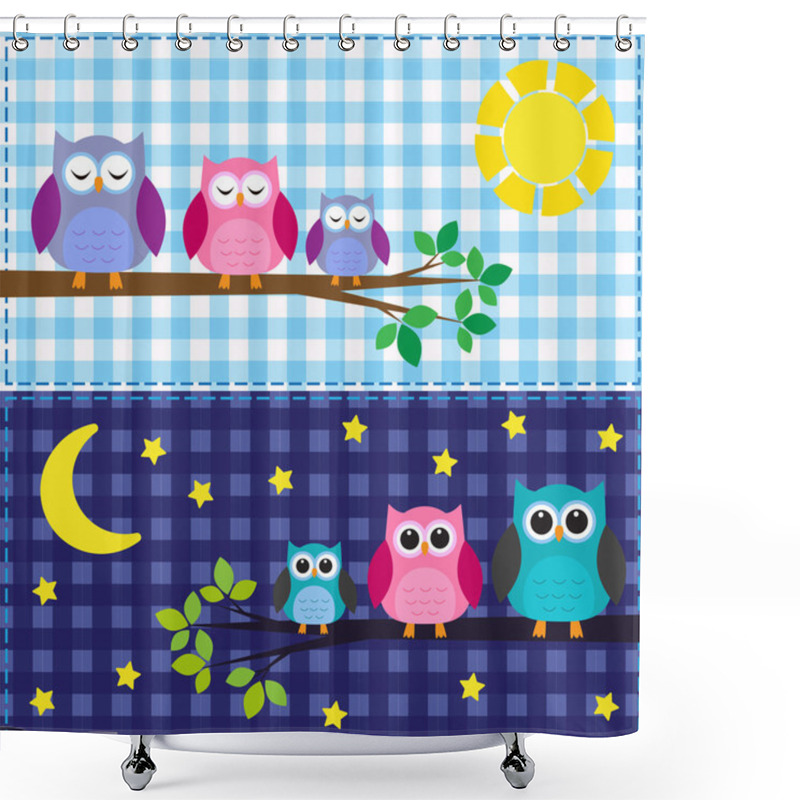 Personality  Family Of Owls Shower Curtains