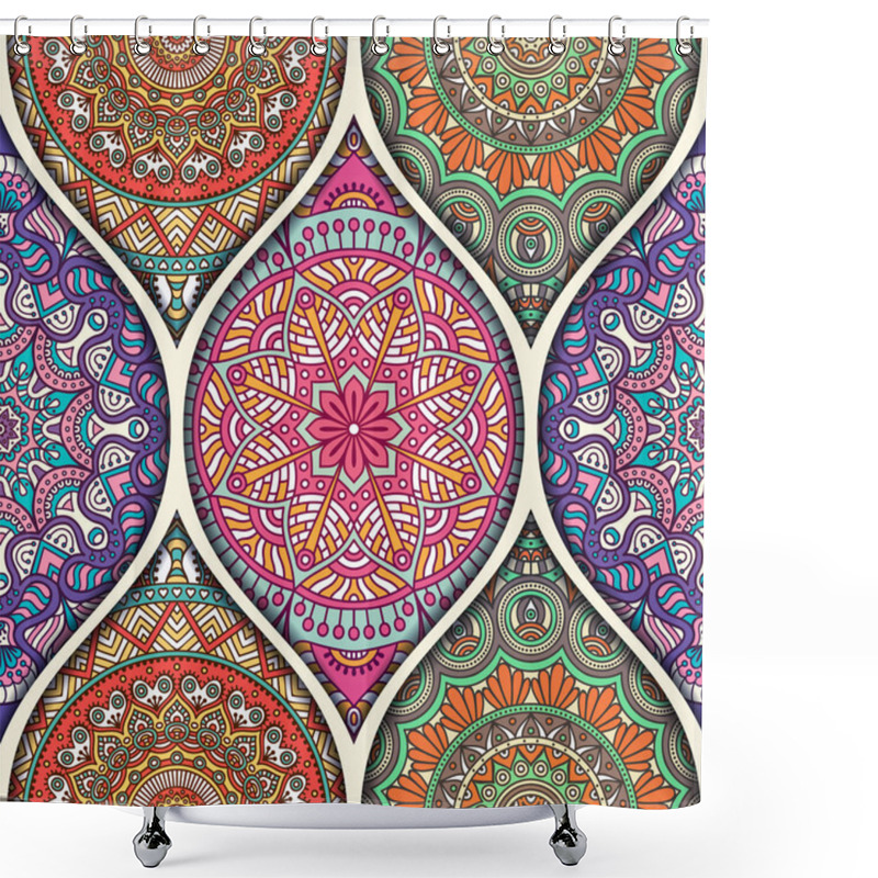 Personality  Ethnic Floral Seamless Pattern Shower Curtains