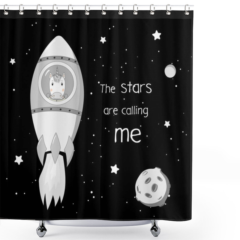 Personality  Animal Astronaut In Space Shower Curtains