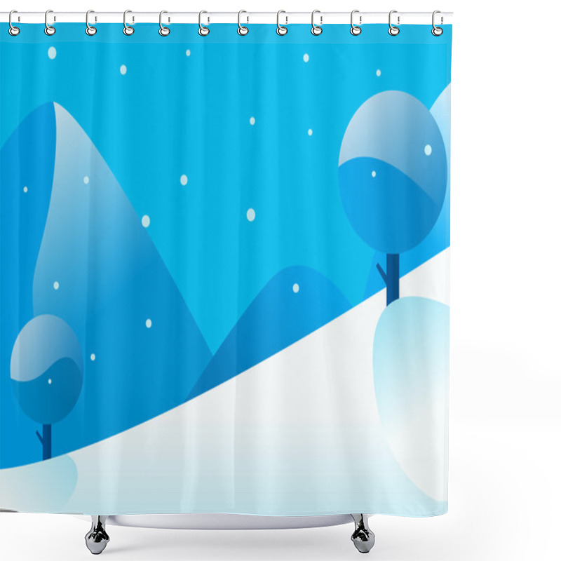 Personality  Winter Landscape.background Shower Curtains