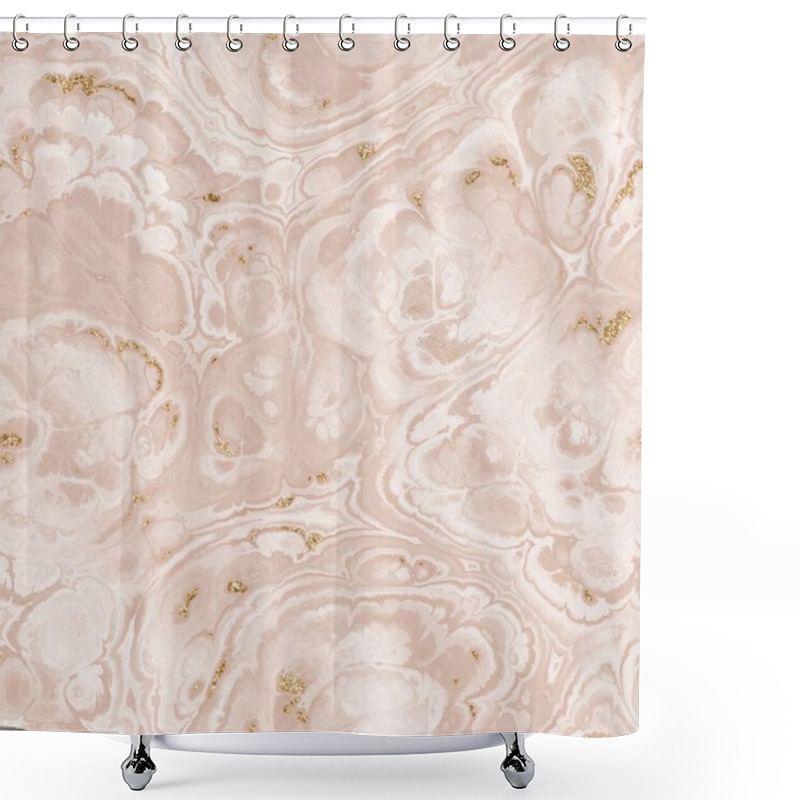 Personality  Seamless Pink Glitter Luxury Marble Pattern Design Shower Curtains