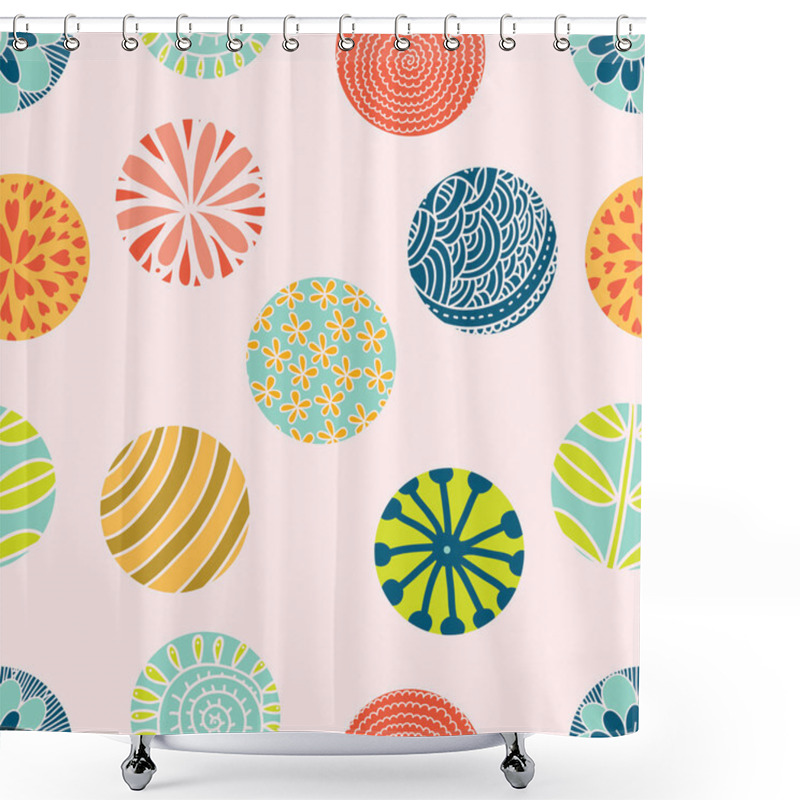 Personality  Flowers Polka Dots Shower Curtains