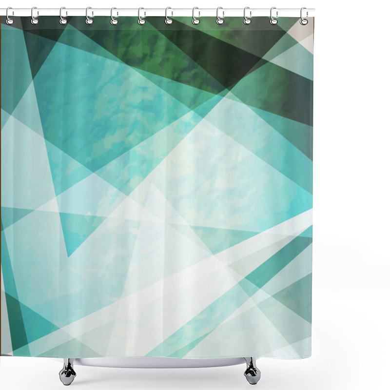 Personality  Abstraction Retro Grunge Triangles Vector Background Shower Curtains