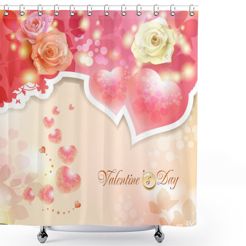 Personality  Valentine's Day Card Shower Curtains