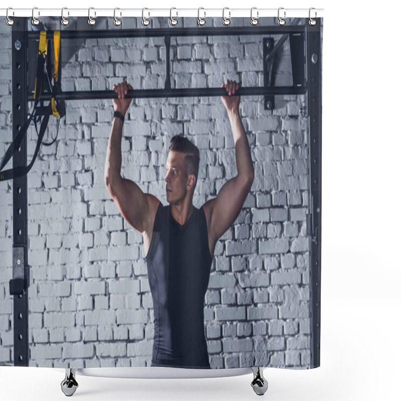 Personality  Athletic Man In Gym Shower Curtains