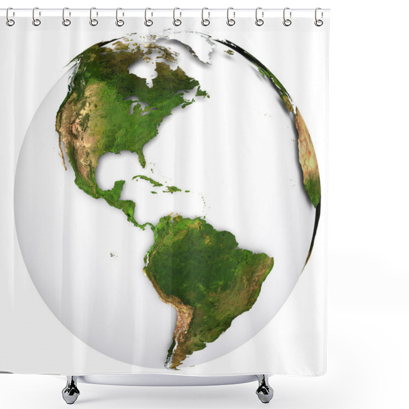 Personality  Earth Planet Shower Curtains